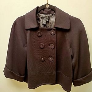 Sandro Sportswear Black Crop Swing Jacket SZ S